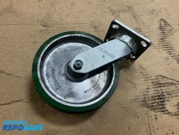 (4) New 8"x2" Urethane Tread Kingpinless Swivel Casters, Roller Bearings, 1,500 lbs Capacity, 4x4...