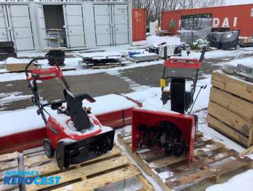 (1) Snapper single stage snow blower (model: 1695882) (serial number:  2015236303), and (1) MTD ...