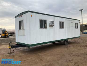 26’ Single Axle Jobsite Office Trailer, Mobile Home Style Axle with Spring Suspension and 7-14.5...