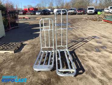 Lot of (2) New Age Industrial 6-Caster-Wheel Carts (One is larger than other)