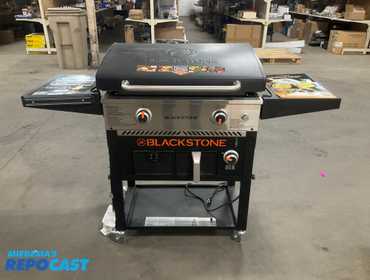 Blackstone 1785 28” 2-Burner Griddle with Electric Air Fryer and Hood