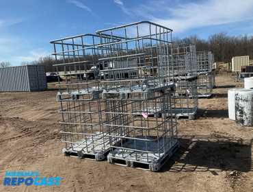 (4) Forkable Metal Crates, approx. 40”x48”x45” tall
