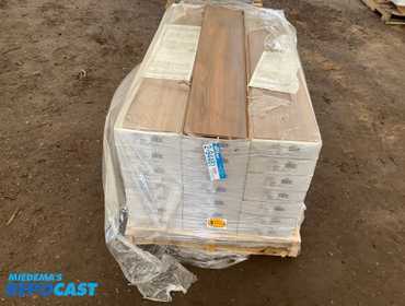 Pallet of approximately (21) boxes of aquinas cove oak flooring 15.95 sq ft per box 