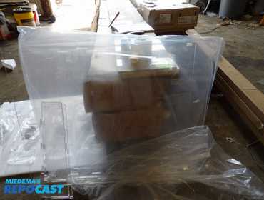 lot of (2) Deflecto; acrylic; acrylic plastic sheeting, 36" x 31-3/4"