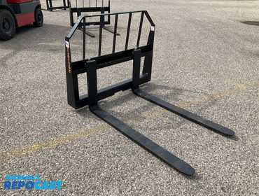 New Tomahawk 48” Forks Skid Steer Attachment, Universal Quick Attach Fork Carriage with (2) 48”...
