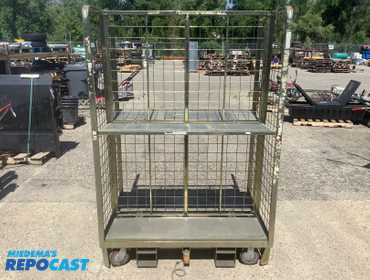 Industrial Metal Forkable 2-Tier Rolling Cart, 51.5”w x 34”d x 75.25”h