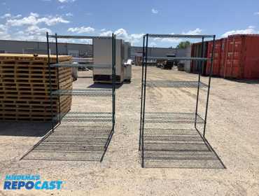 Lot of (2) Approx. 21" x 48" 4 tier  Wire Racks