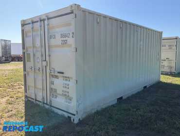 2025 20’ Shipping / Storage Container, 8’ wide x 8’ 6” tall, swing doors on one end, wood deck,...