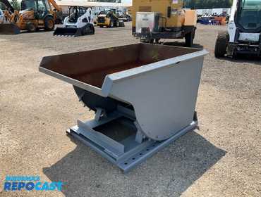Roura-Detroit forkable dump hopper 36”W x 56”L x 28”D overall, used, scattered dents