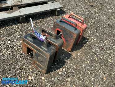 (4) Suitcase Weights, two are stamped 62-540, all are approx. 9-1/2”x9”x3”