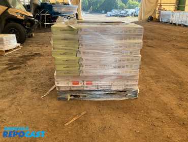 Skid of TrafficMaster Edward’s Oak Laminate Flooring Planks, 23.91 sq ft per case - approximately...
