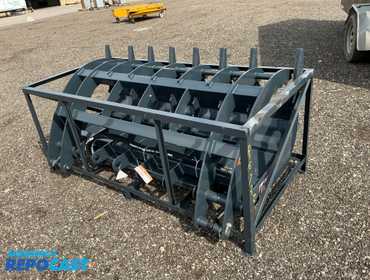 New TMG Industrial 72” Root Rake Grapple Skid Steer Attachment, Universal Quick Attach, Has...