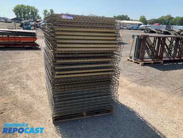 (56) wire mesh decks for 42” pallet racking, each is approx 42” x 56”, used