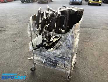 Rolling Cart of LG Flatron L1942T-BF Monitors, Acer V226HQL Monitors, HP EM890A Monitor, and More