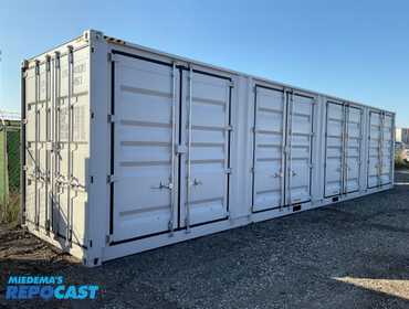 2025 40’L x 8’W x 9’ 6”T High Cube Shipping/Ground Container, swing doors on one end and four...