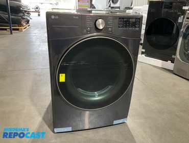 LG ThinQ True Steam Extra Large Stackable Steam Cycle Vented Electric Dryer ( Black Steel )...