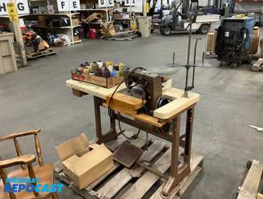 Union Special Industrial Sewing Machine Model 56300F, Plus (2 Boxes) Upholstery Thread and Tools...