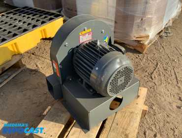 MMC blower that has a max-pe inverter duty motor, 3450 RPM, (model: PW12)