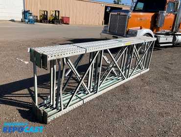 (5) 12’ 6”T x 42” teardrop pallet racking uprights, used