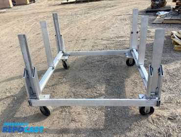 Aluminum Industrial Cart measuring 53” x 52” x 36”