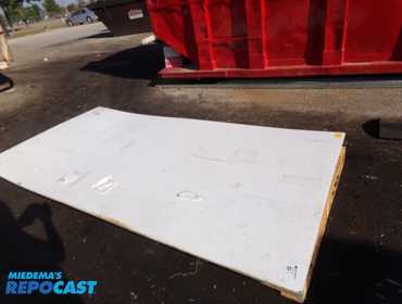 New High Density Polyethylene, sheet 4 x 8' x 1/2" thick, white