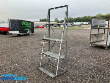 Metal 3 tier cantilever rack/shelf 36”W x 24” (at the bottom) x 85”T