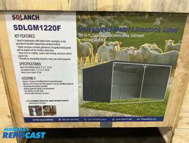 New SDLANCH SDLGM1220F Galvanized Metal Livestock Shed, 19.2’x11’x10.4’ tall, Welding Required,...