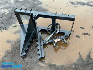 New JCT Tree / Post Puller Skid Steer Attachment, Universal Quick Attach, Has Hydraulic Hoses...