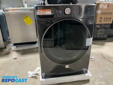 LG WM4000HBA 4.5 Cu. Ft. High-Efficiency Stackable Smart Front Load Washer with Steam and Built...