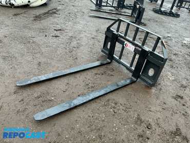 New JCT 60” Fork Skid Steer Attachment, Quick Attach Carriage with Two 60” Forks, Forks are 4” Wide