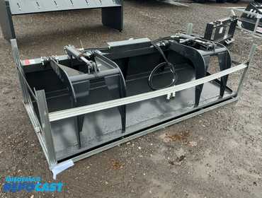 New JCT 84” Grapple Bucket Skid Steer Attachment, Universal Quick Attach, two hydraulic grapple...