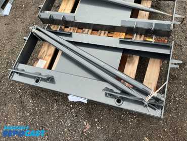 New JCT Bale Spear Skid Steer Attachment, Universal Quick Attach, Has Two Spears that Stick Out...