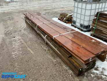 Bundle of Treated Lumber, 11 1/2” x 1 1/2”, 3 1/2” x 1 1/2”, Varies from 16’ to 15’