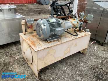Large hydraulic unit approx 4’ x 2.6’x 2’ with London TEFC A.C. Motor 