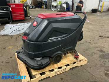 Dayton Model 56NU90 Floor Scrubber, 72 Metered Hours, 30” Path, 22 Gallon Solution Tank Capacity,...