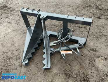 New JCT Tree / Post Puller Skid Steer Attachment, Universal Quick Attach, Has Hydraulic Hoses...