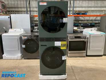 LG WKGX201HGA 4.5 Cu. Ft. HE Smart Front Load Washer and 7.4 Cu. Ft. Gas Dryer WashTower with...