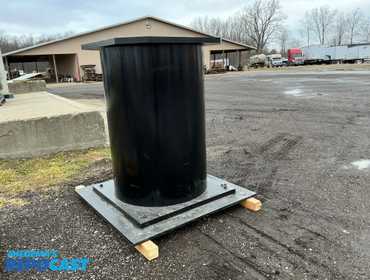 Large Heavy Duty Pedestal Base for a Robot, 2” thick 47-1/4”x47-1/4” top plate with eight...