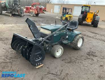Craftsman GT garden tractor with 46” two stage snowblower attachment, 22.5 hp v-twin gas engine,...