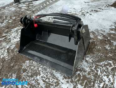 New 39” 4 in 1 Bucket for Mini Skid Steer, two hydraulic cylinders, has hydraulic hoses with...