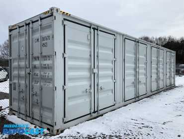 2025 40’L x 8’W x 9’ 6”T High Cube Shipping/Ground Container, swing doors on one end and four...