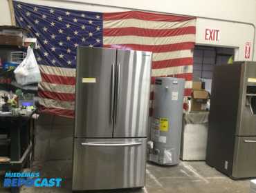 Samsung stainless steel French door refrigerator  energy star high efficiency