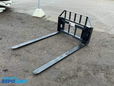 New JCT 60” Fork Skid Steer Attachment, Quick Attach Carriage with Two 60” Forks, Forks are 4” Wide