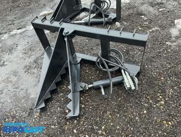 New JCT Tree / Post Puller Skid Steer Attachment, Universal Quick Attach, Has Hydraulic Hoses...