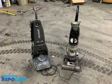 Bissell pro heat 2x heathy home pet vacuum (model: 9200Z), and one Bissell power clean rewind pet...