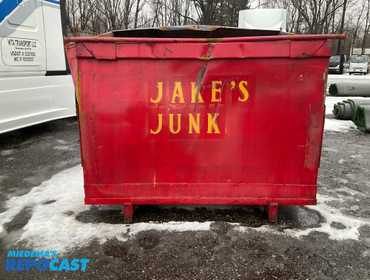 Steel Garbage Dumpster 74”D, 73”W, and 62-1/2” to the Highest Point 