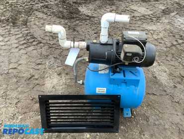 Simer 2802E 3/4 HP Cast Iron Shallow Well Jet Pump / Tank System with 115V 60Hz 1Ph and an Air...