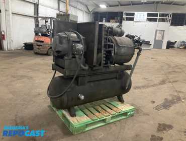 Worthington monorotor air compressor, 25hp Marathon electric motor, 230/460 volt 3 phase, tank is...