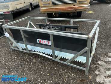 New JCT 84” Plow Blade Skid Steer Attachment, Universal Quick Attach, Hydraulic Angle, Spring...