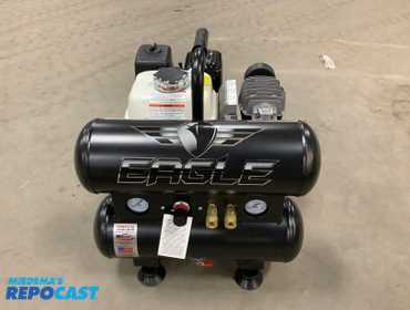 Eagle Compressor Portable Gas Twin Tanks Air Compressor 4 Gallon, (model: TS40G) new but has a dent
